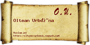 Oltean Urbána névjegykártya